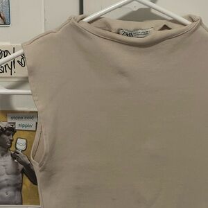 Zara high neck crop top